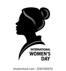 Women's Day Greeting Card stock illustration. 8 March day of Women. Womens day vector illustration.	