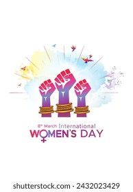 Women's day greeting creative concept.