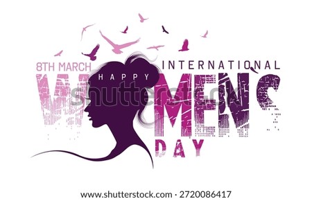 Womens day Greeting with text 8th March International women's day, International womens day concept poster. Inspire Inclusion woman illustration background. women's day.eps