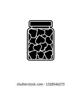 Women's day, heart, bank icon. Simple glyph, flat vector of 8 march icons for UI and UX, website or mobile application
