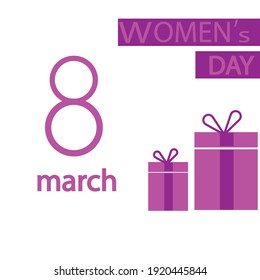 Women's Day icon on white background