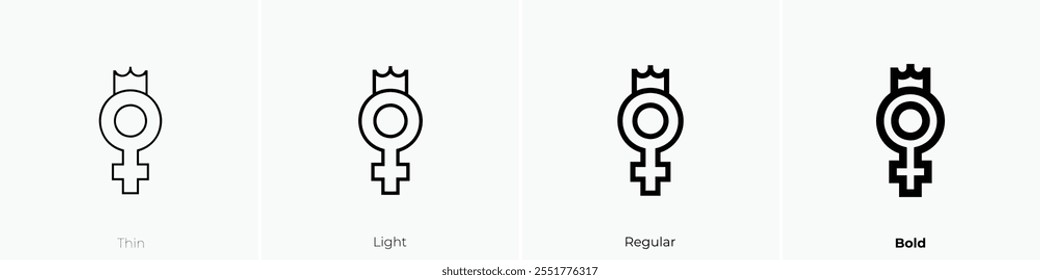 womens day icon. Thin, Light Regular And Bold style design isolated on white background