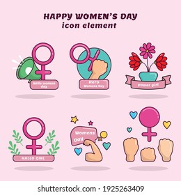 icono del día de la mujer, este es un vector de icono del día de la mujer que se puede editar para uso personal o comercial