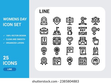 Womens day Icons with White Background Free Vector