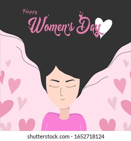 Women's Day Illustration Flat Vector Design Background Poster