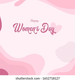 Women's Day Illustration Flat Vector Design Background Poster