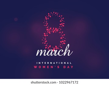 women's day international celebration vector background