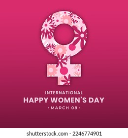 Diseño de fondo vectorial internacional del Día de la Mujer