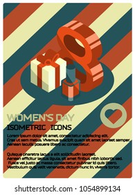 Womens day isometric poster