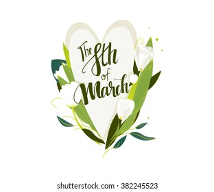 women's day lettering