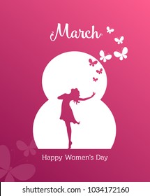 women's day, march 8 banner, vector