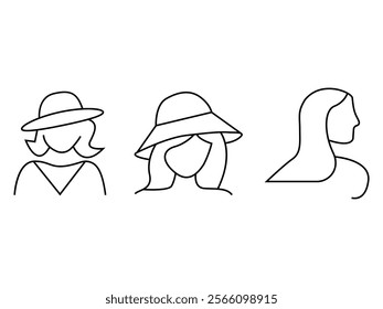 womens day one line art