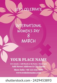 Women's day party flyer  poster social  media post design