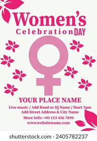 Women's day party poster  flyer social media post design