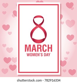 Womens day pink card