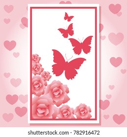 Womens day pink card