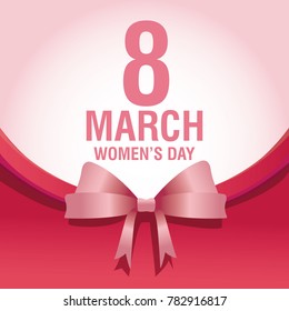 Womens day pink card