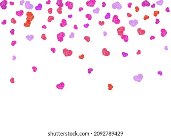 Women's Day postcard vector backdrop. Red and crimson folded paper hearts. Romantic mood symbols. Party decor hearts flying beautiful banner backdrop.