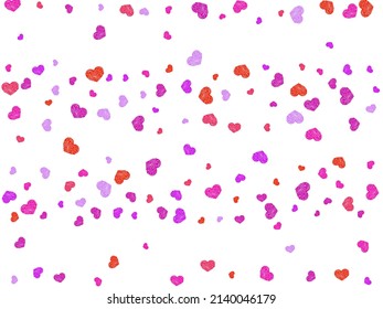 Women's Day postcard vector backdrop. Social media like vector symbols. Romantic mood symbols. Little flying confetti print design.