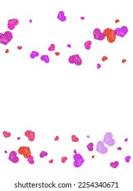 Women's Day postcard vector backdrop. Red and crimson folded paper hearts. Romantic mood elements.  Holiday decoration graphic design.