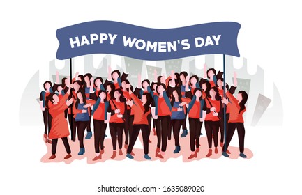 Women's day poster or banner for Mother's day holiday, International Women's Day on 8 March design template