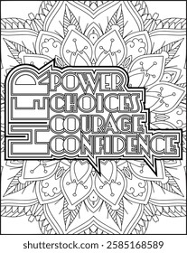 Women's Day Quote Coloring Page for Women. Women's Day Coloring Page for Adults.
