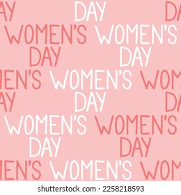 Womens day quote pattern. Grl pwr slogan. Female, feminism symbols.