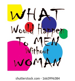 Women's day quotes with various colors