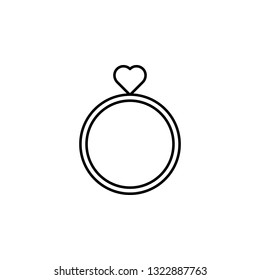 Women's day, ring icon. Simple thin line, outline vector of 8 march icons for UI and UX, website or mobile application