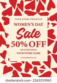 women's day sale  flyer poster social media post design