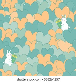 Women's day seamless pattern. Vector.
