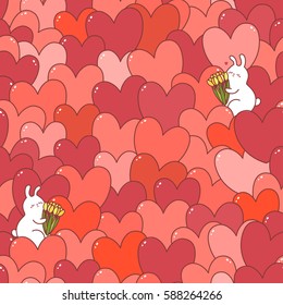 Women's day seamless pattern. Vector.