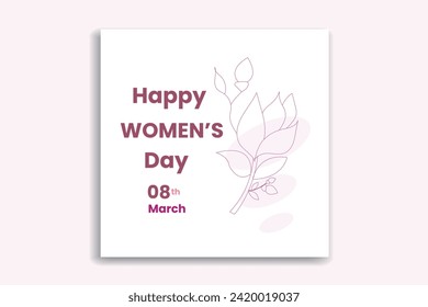 Women's day social media , women's day banner design template