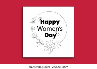 Women's day social media , women's day banner design template