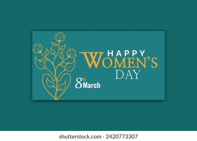 women's day social media flower design template 