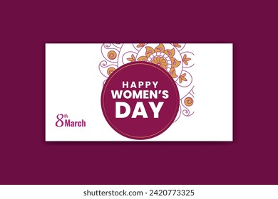 women's day social media flower design template 