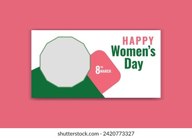 women's day social media flower design template 