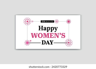 women's day social media flower design template 