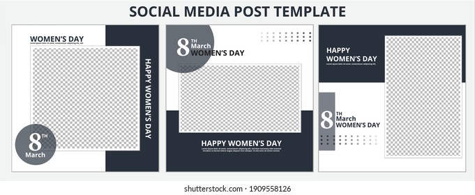 Women's day social media post template