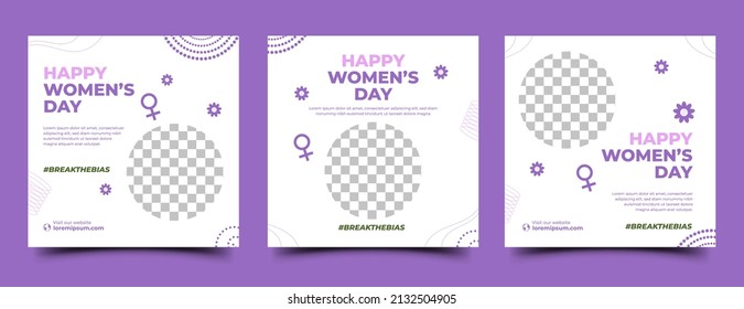 Women's day social media post template