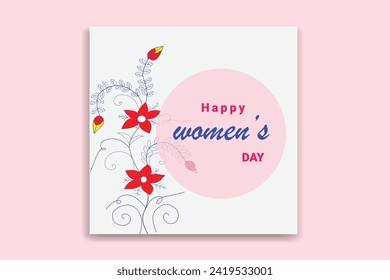 women's day social media post , women's day banner design