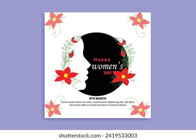 women's day social media post , women's day banner design