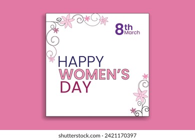 Women's day social media post , Women's day banner design