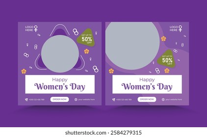 women's day. social media post, banner, design collection world celebration design template.