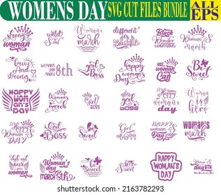 Women's  Day SVG Cut Files Bundle svg