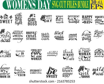 Women's  Day SVG Cut Files Bundle svg