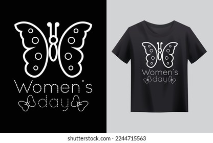 Women's Day T shirt Design, T shirt design print vector