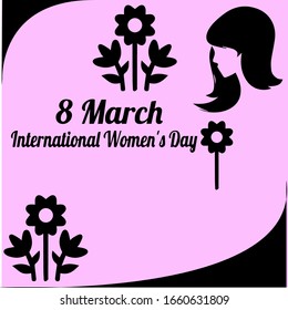 Women's day Template - 8 March International Women's Day -T shirt Design Template.