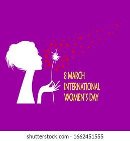 Women's day Template - 8 March International Women's Day -T shirt Design Template.