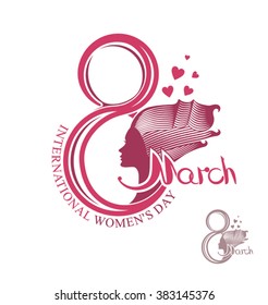 Women's Day template design.